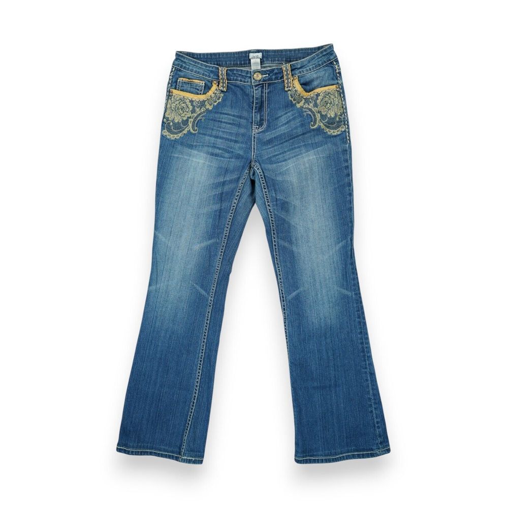 Vintage Y2K Cache Jeans Women's Blue Waist: 32" Inseam: 30" Mid Rise 9"